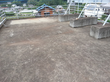 ウレタン塗膜防水の様子